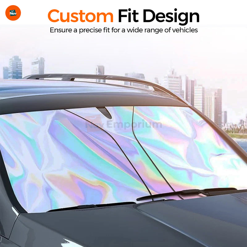 Foldable car sunshade storage