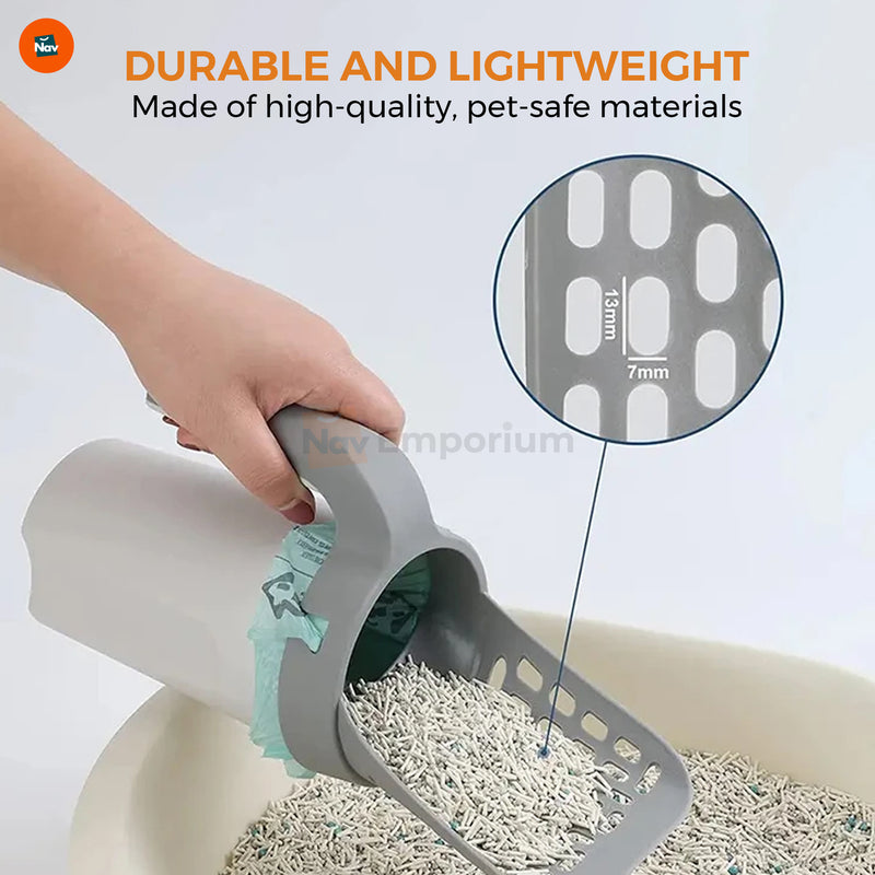 Ergonomic cat poop scoop