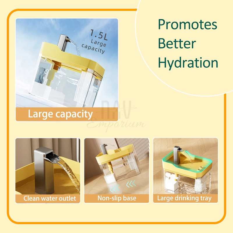 Pet Water Fountain - Automatic Drinking System for Happy Pets