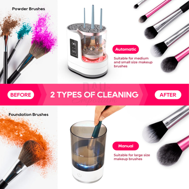 360-degree brush cleaning