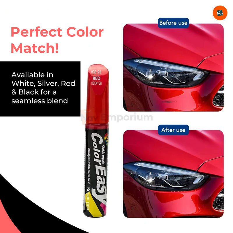 Close-up of AutoScratch Pen tip applying paint  
