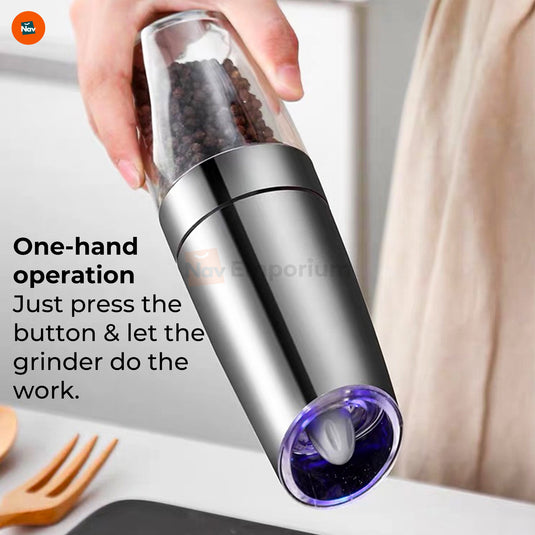 One-hand operated pepper mill 