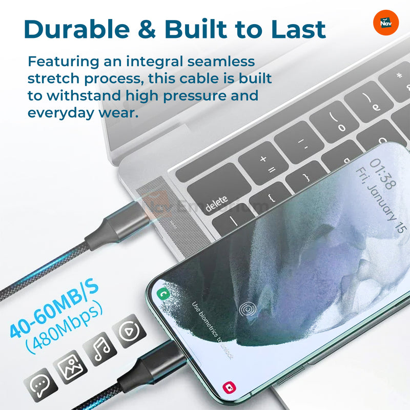 Durable USB-C cable bending test 