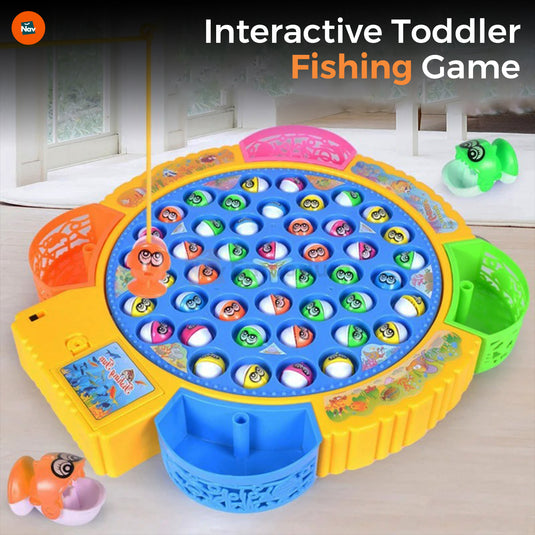 Child Engaged in Fishing Game 