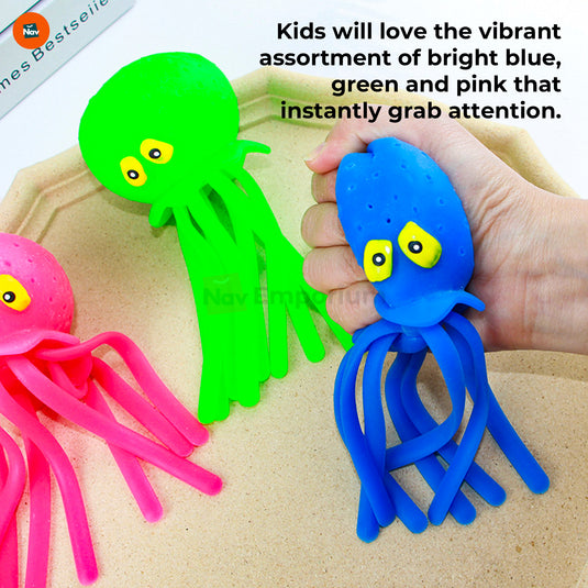Kids Playing with Splashy Octopus Toys 