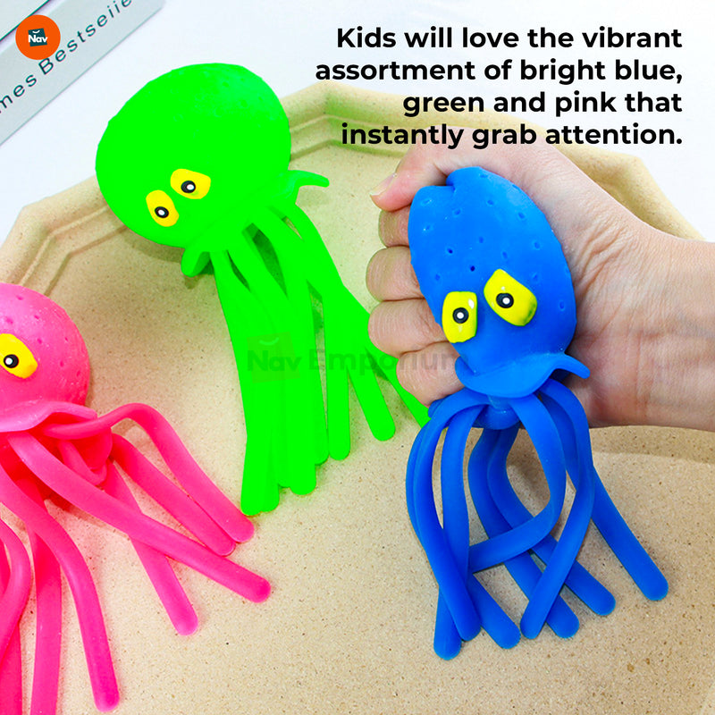 Kids Playing with Splashy Octopus Toys 
