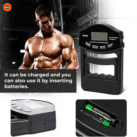 USB rechargeable hand dynamometer