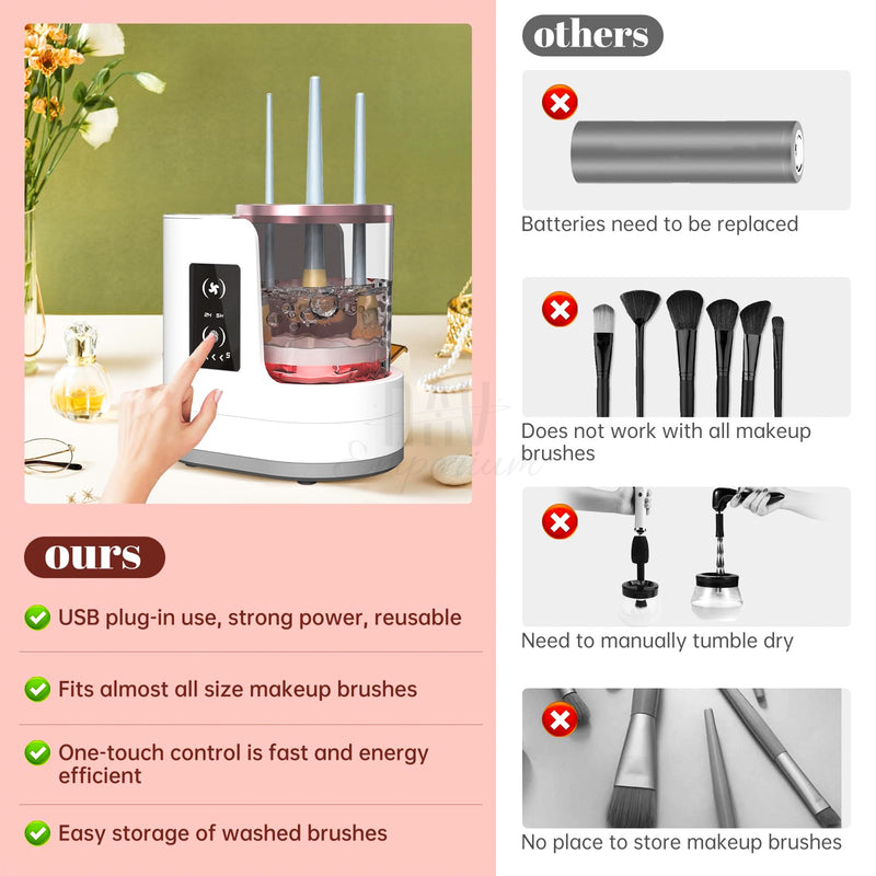 Deep cleaning makeup brushes