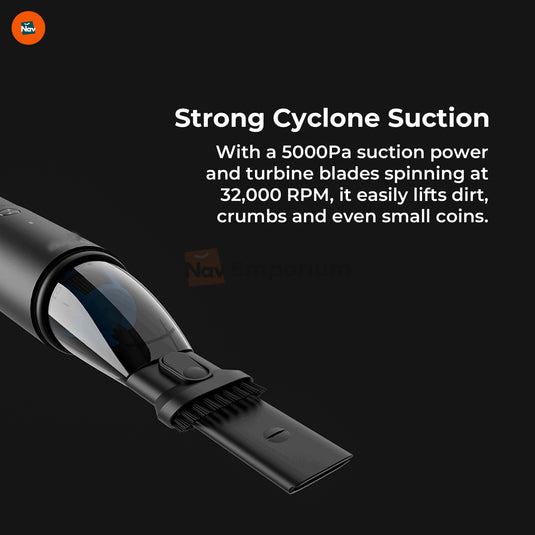 High-suction portable vacuum