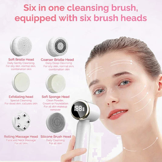 6-in-1 facial cleansing system