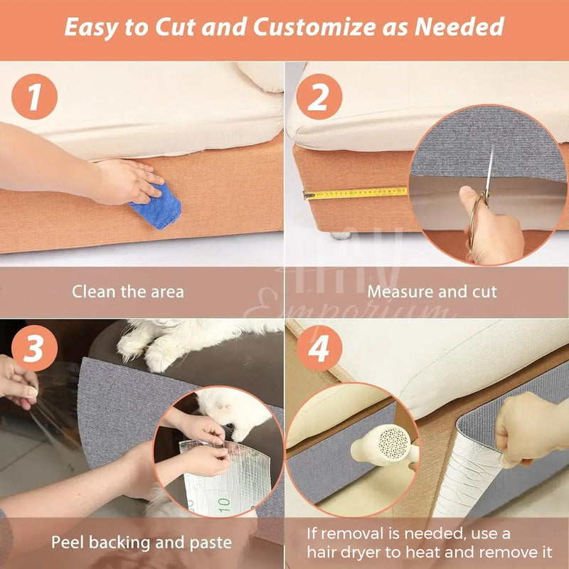 Cat scratch mat for walls