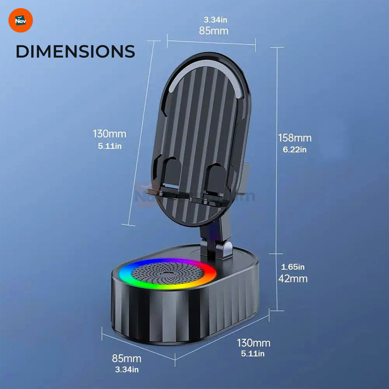Wireless Charging Feature of GlowCharge Speaker 