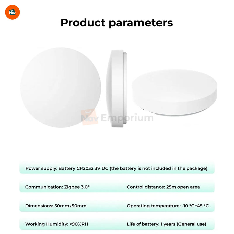  Dimension image for smart home button sizing
