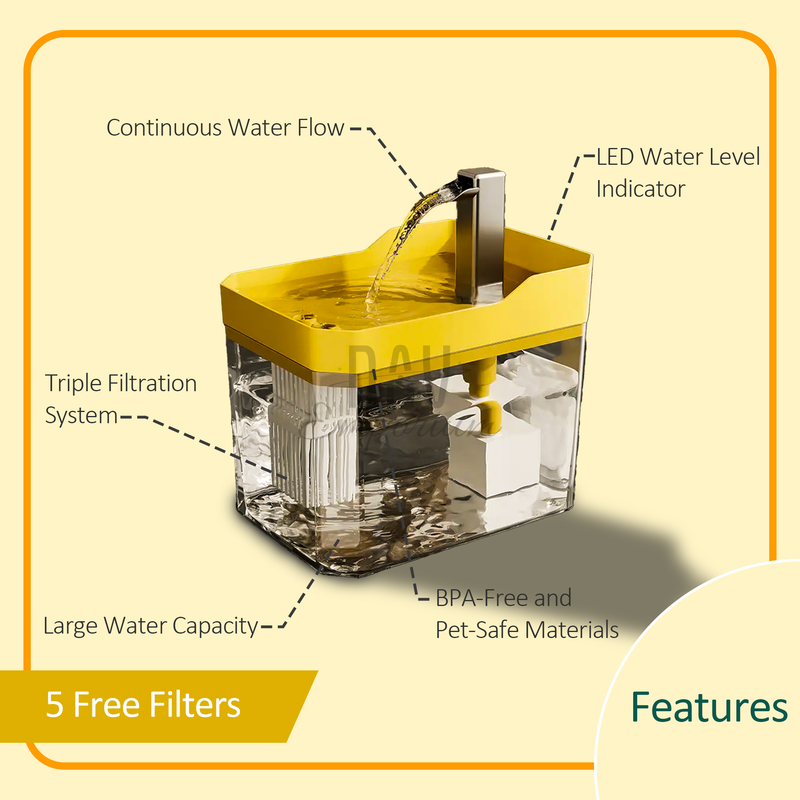 Pet Water Fountain - Automatic Drinking System for Happy Pets
