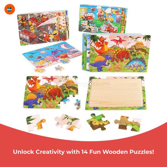 Child Engaged with Educational Puzzle  
