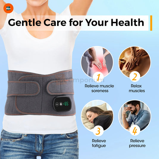  Infographic with callouts for pain relief belt benefits