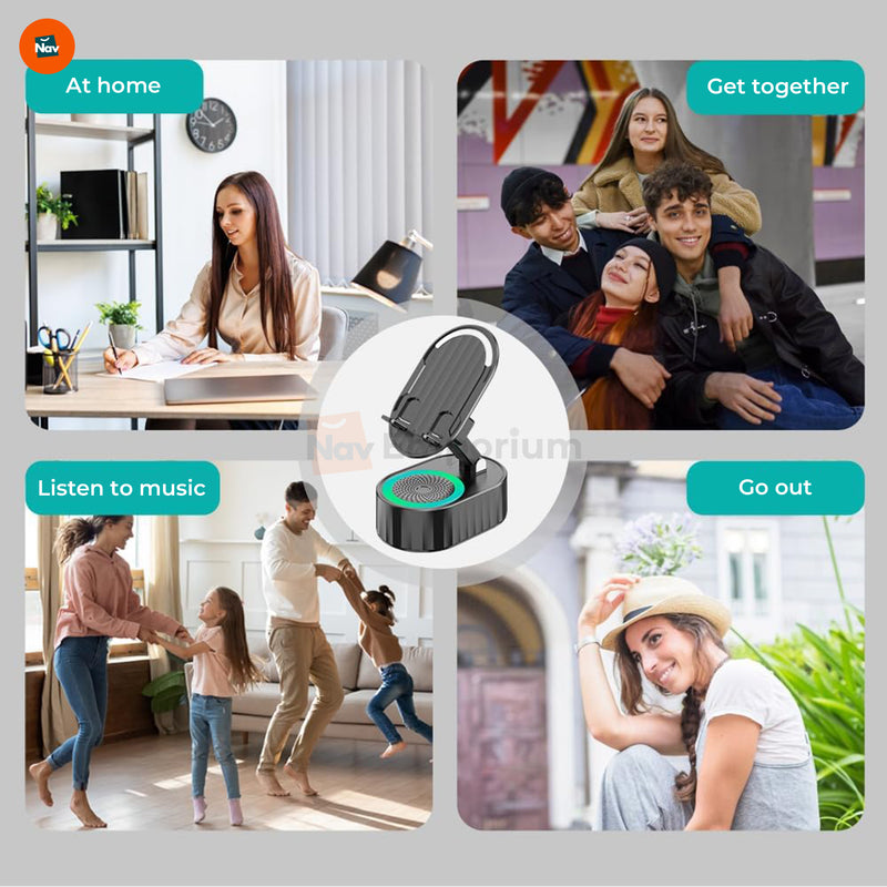 GlowCharge Speaker Paired with Smartphone via Bluetooth 