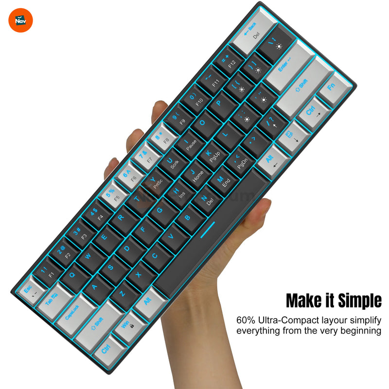 Blue LED backlit keyboard 