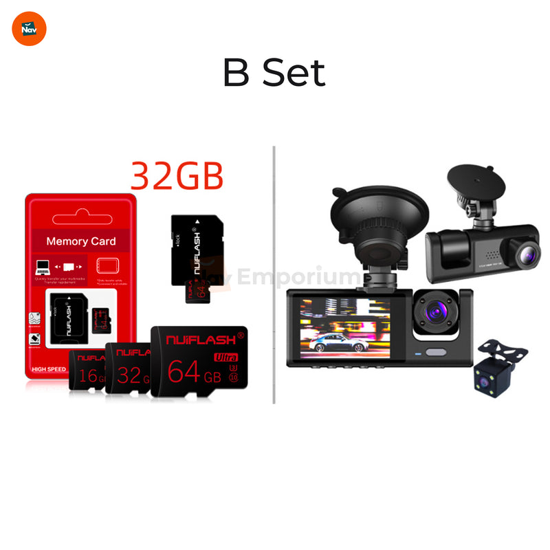 TOPGOOSE 1080P Triple Dash Cam In-Car 