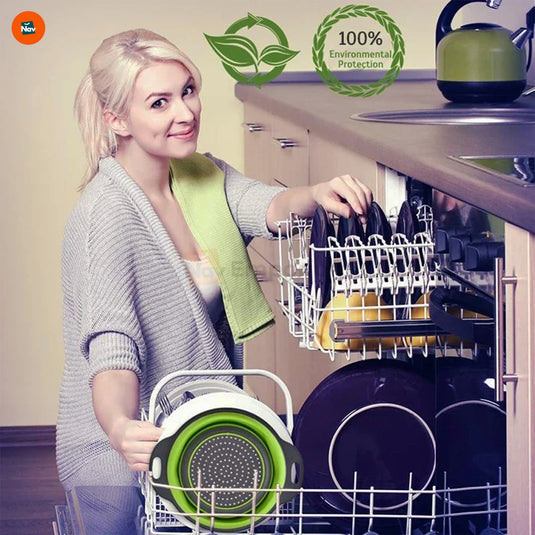 Dishwasher-safe silicone colander 