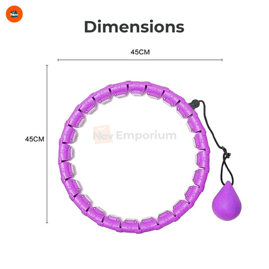 Adjustable fitness hoop sections 