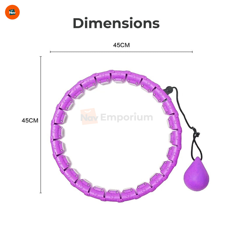 Adjustable fitness hoop sections 