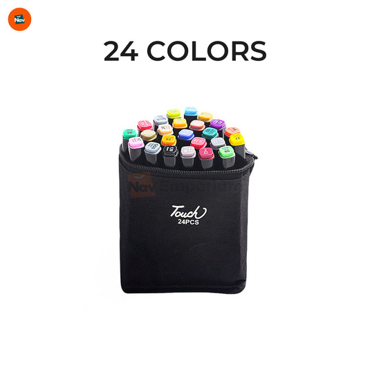 Artist Blending Colors with Markers 