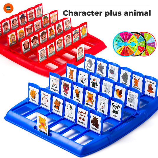 Group enjoying Guess Who? together 