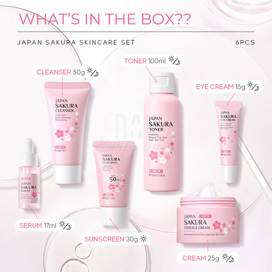 Sakura extract skincare products