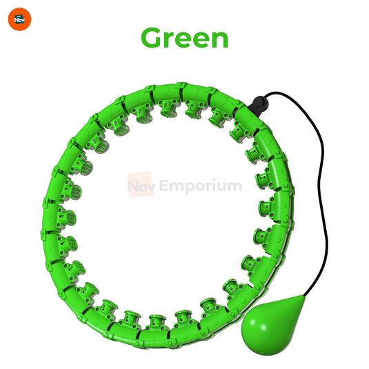 Silent operation smart weighted hoop 