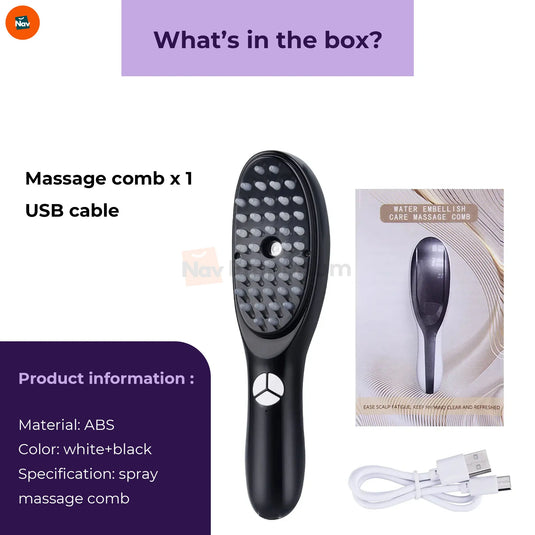  Laser hair growth comb with ergonomic handle