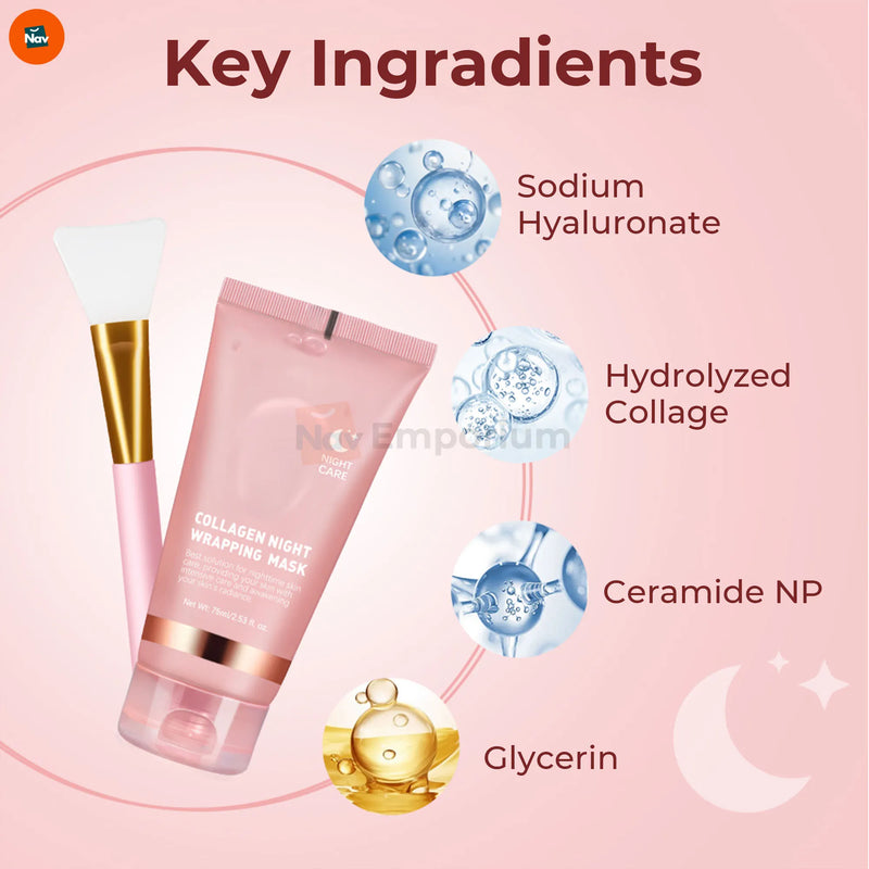  Hydrating collagen mask smooths and firms skin