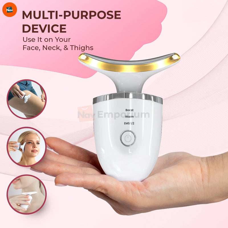  Face and neck massager boosts collagen and lifts jawline