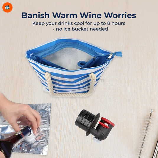 Feature image built-in spout in picnic wine bag