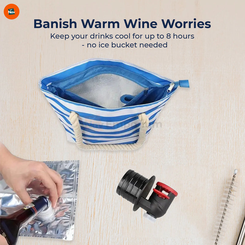 Feature image built-in spout in picnic wine bag