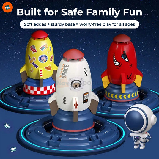 showing rocket sprinkler toy features 