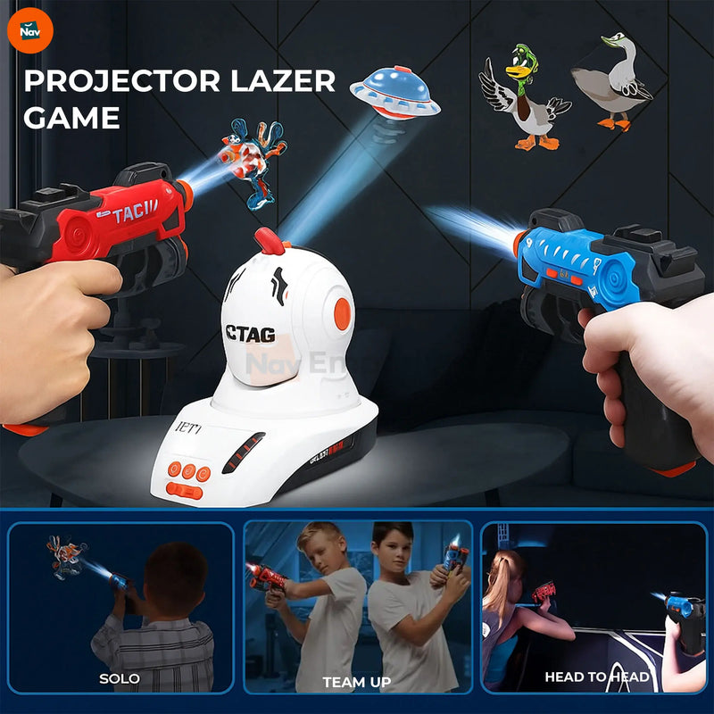 Feature image adaptive brightness laser tag set projector