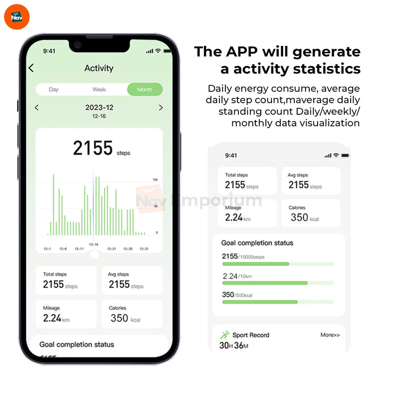 showing sleep tracker ring interface 