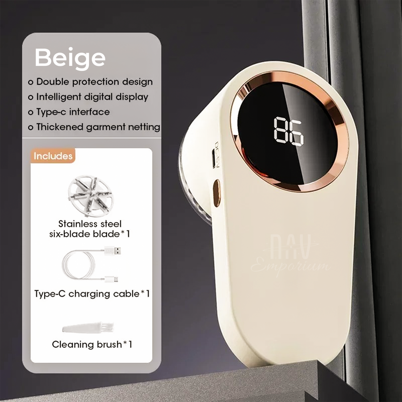 USB fabric shaver beige