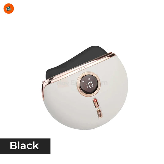 black heated face massager
