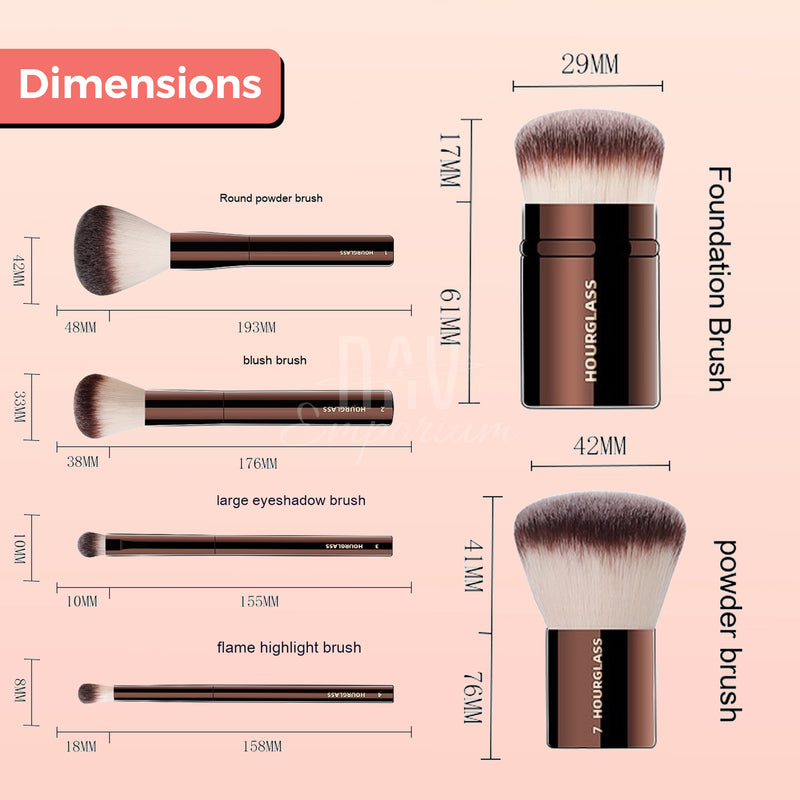 Versatile makeup brush set