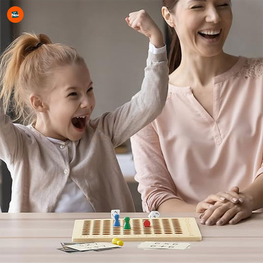 Interactive multiplication game board 