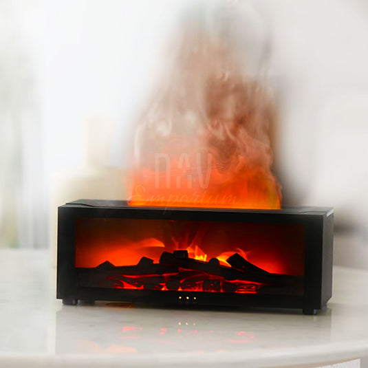 GlowFlame diffuser emitting warm light