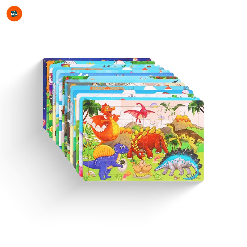 Wooden Learning Puzzles Set  