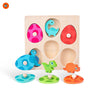 Wooden Dinosaur Peg Puzzle for Toddlers