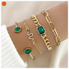 Emerald Gaze Vintage Snake Bracelet