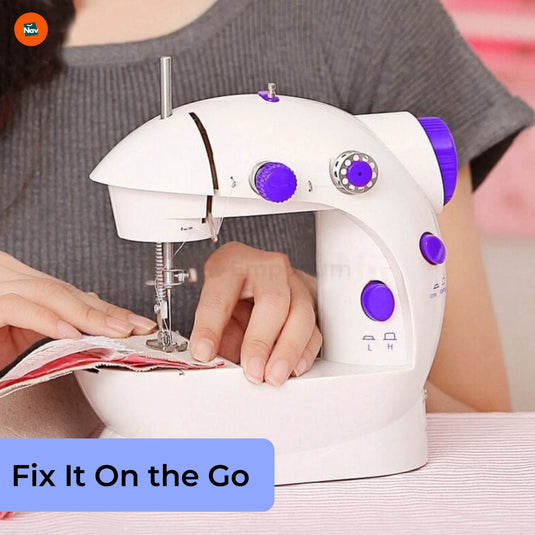 Portable sewing machine with light 