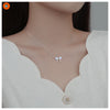 GleamBow 14K Gold Crystal Pendant Necklace for Women