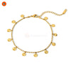 Tassel Gleam Stainless Steel Beach Disc Anklet