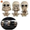 No Evil Skull Gothic Car Air Freshener Clips